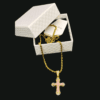 GOLDEN PEARLY CROSS PENDANT