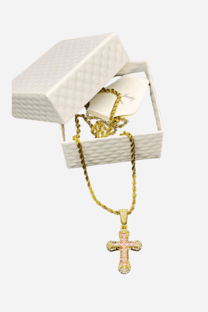 GOLDEN PEARLY CROSS PENDANT