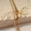 GOLD-PLATED CROSS BRACELET